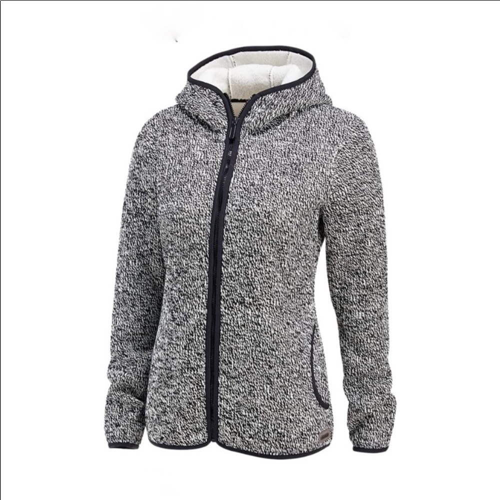 MERRELL Black/White Knit Jacket W/Fleece Lining